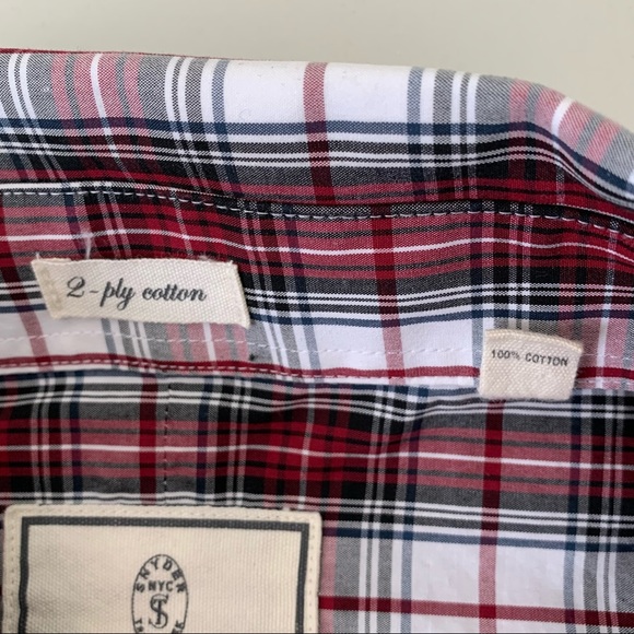 Todd Snyder Mens Plaid Shirt 16.5 32/33 buttons - Picture 6 of 11